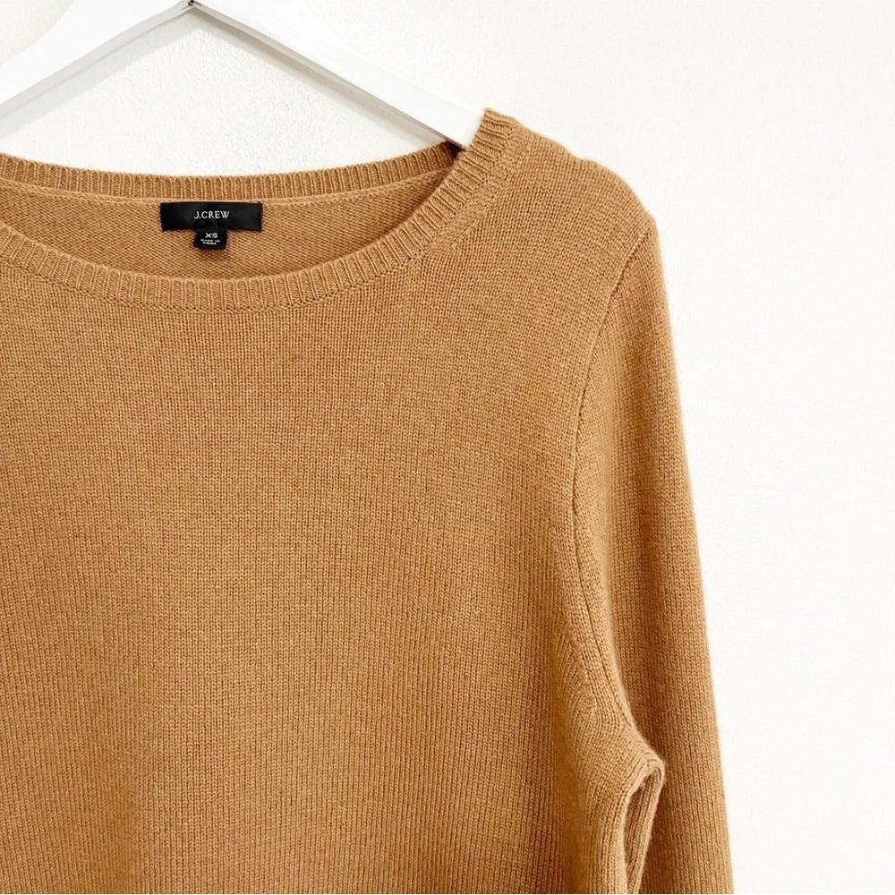 BOGO! J. Crew Wool Cashmere Oversized Crewneck Tunic Sweater Camel XS